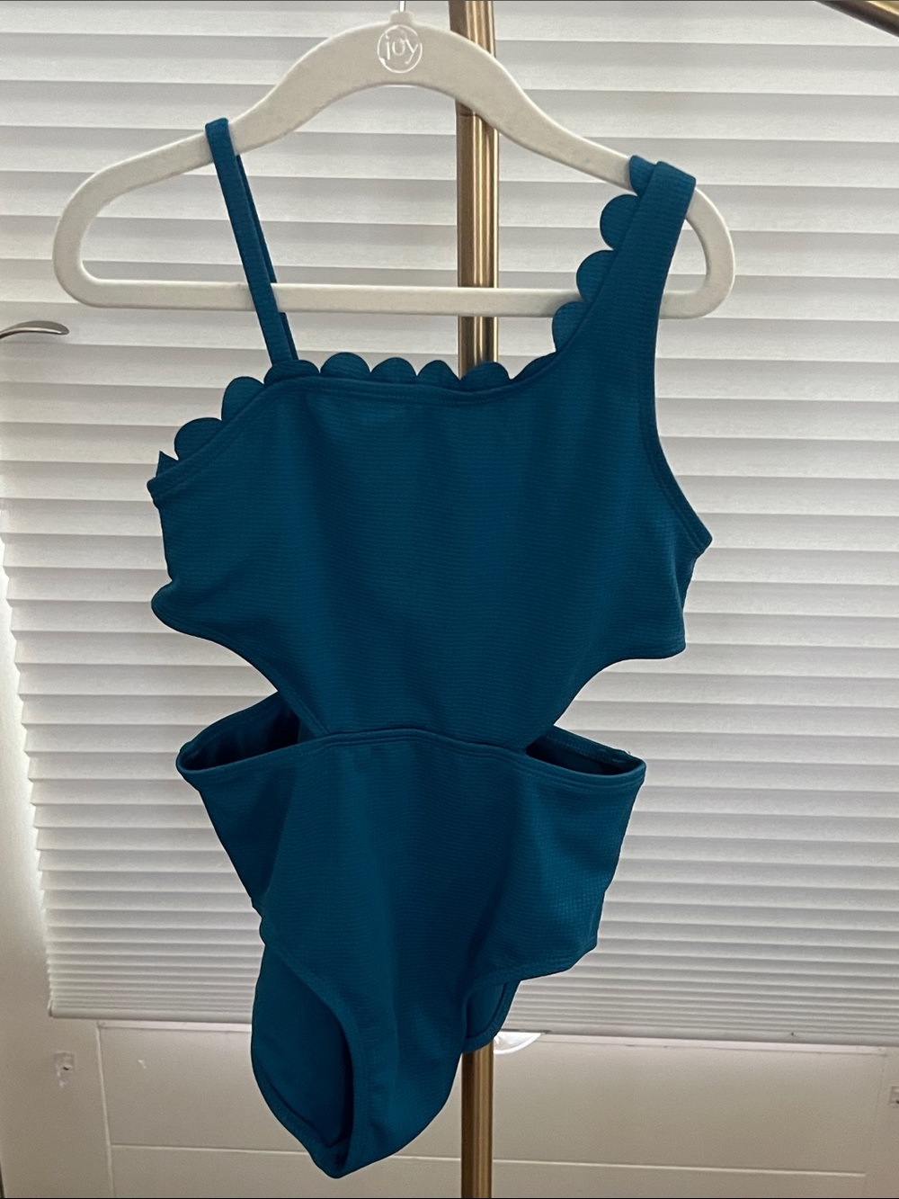 art class Teal One-Shoulder Girls One-Piece Swimsuit